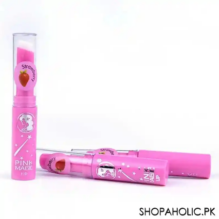 pink magic lip strawberry vitamin c changeable color lipstick image2