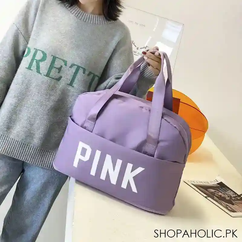 pink weekend travel bag image2