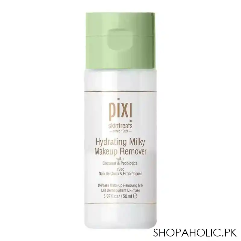 pixi skintreats coconut & probiotics hydrating milky makeup remover, 150ml main image