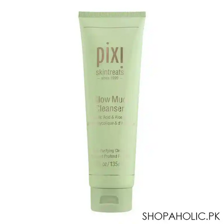 pixi skintreats glycolic acid & aloe vera glow mud cleanser, 135ml main image