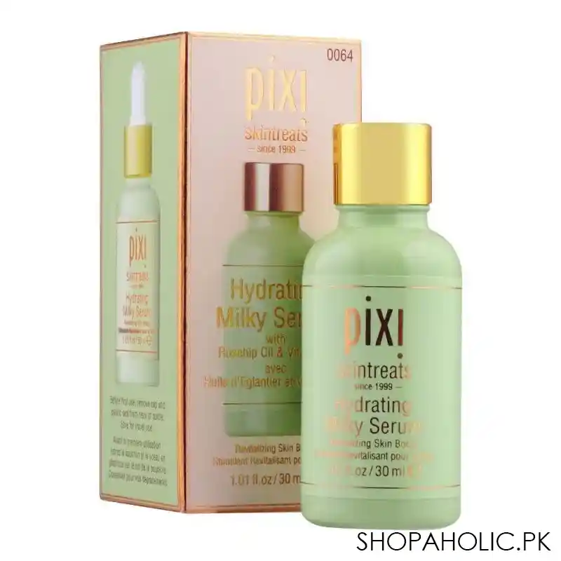 pixi skintreats rosehip oil & vitamin c hydrating milky serum, 30ml main image