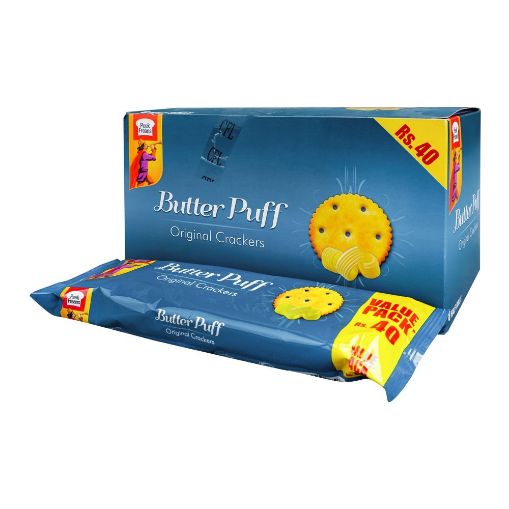 Peek Freans Butter Puff Original Crackers, 8-Half Roll Pack - Main Image