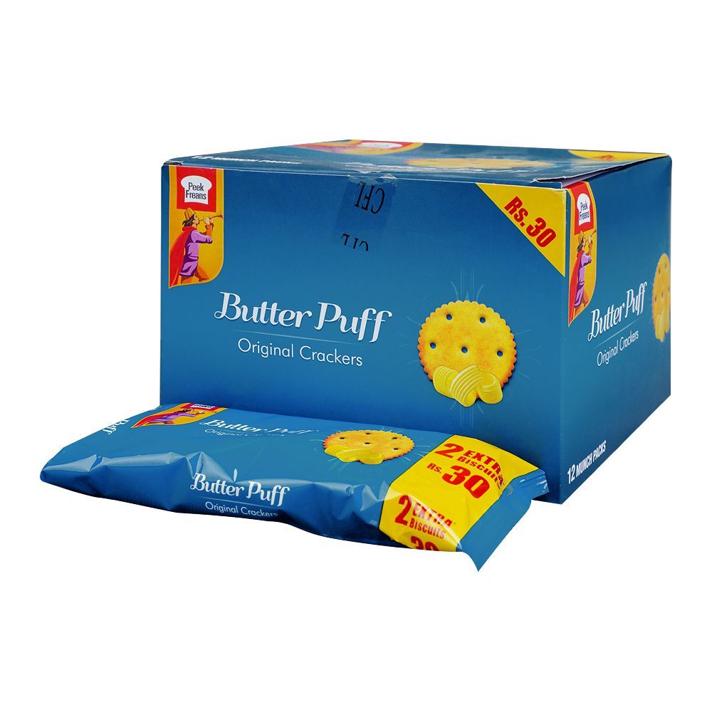 Peek Freans Butter Puff Original Crackers, 12-Munch Pack - Main Image