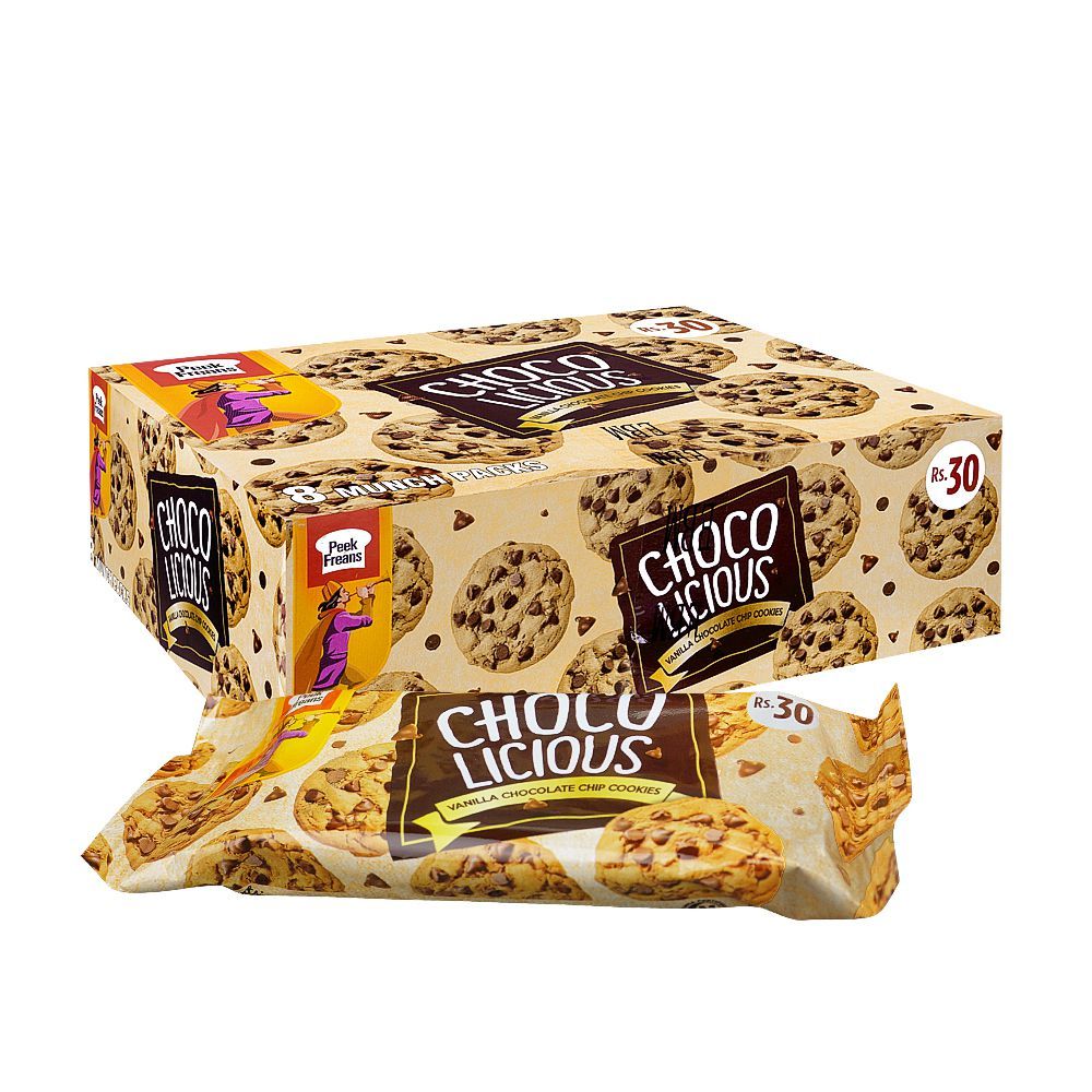 Peek Freans Chocolicious Vanilla Chocolate Chip, 8-Munch Pack - Main Image