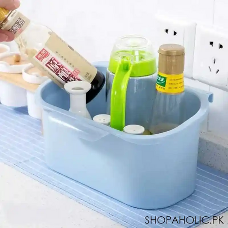 plastic cleaning supply caddy organizer with handle image2