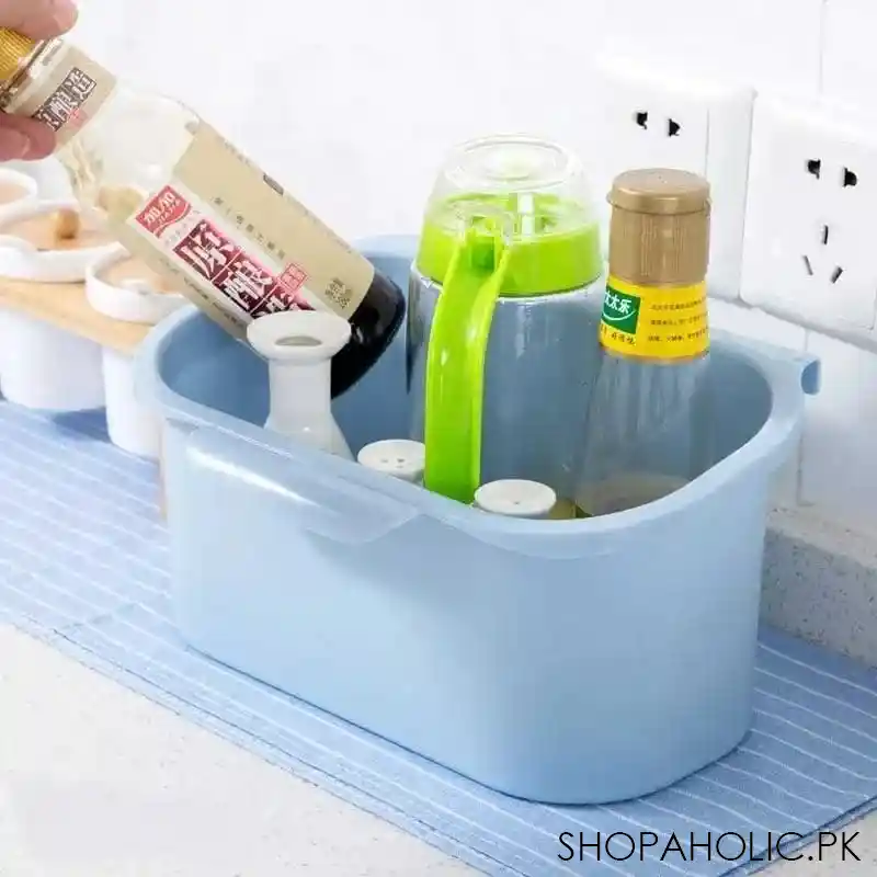 plastic cleaning supply caddy organizer with handle image2