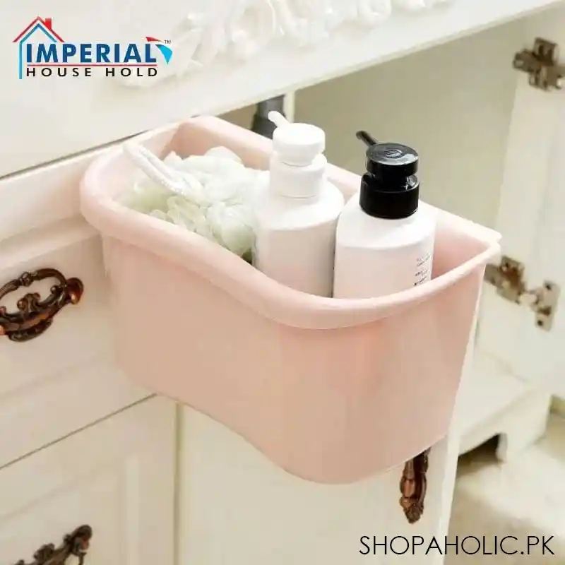 plastic cleaning supply caddy organizer with handle image3