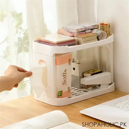 plastic desk shelf main image