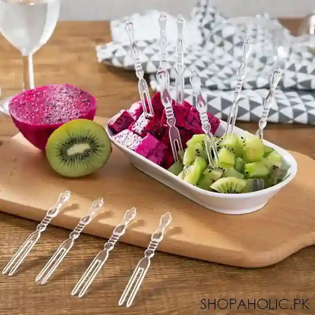 plastic fruit forks 30 pcs for party image2