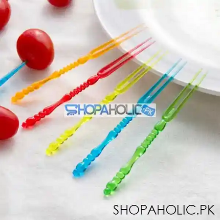 plastic fruit forks 30 pcs for party image3