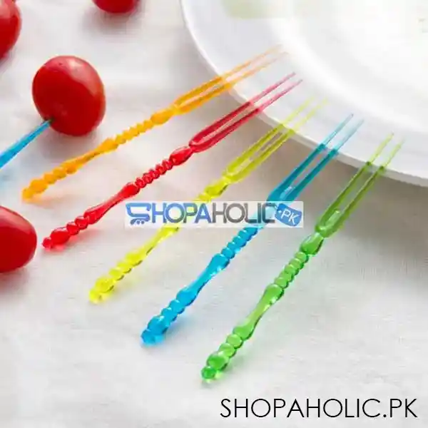 plastic fruit forks 30 pcs for party image3