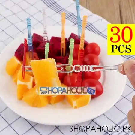 plastic fruit forks 30 pcs for party image5