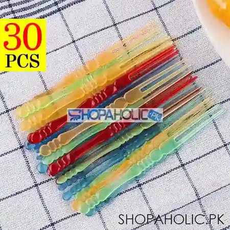plastic fruit forks 30 pcs for party main image