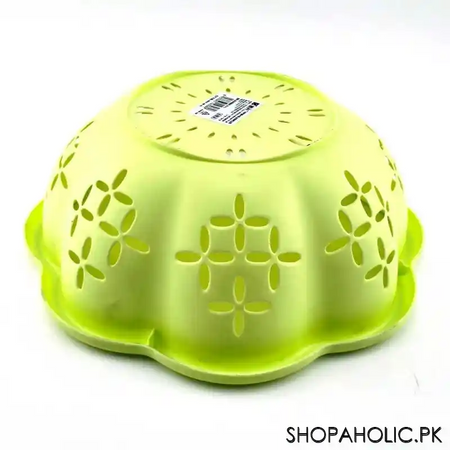 plastic fruit washing basket round hollow drain basket image2