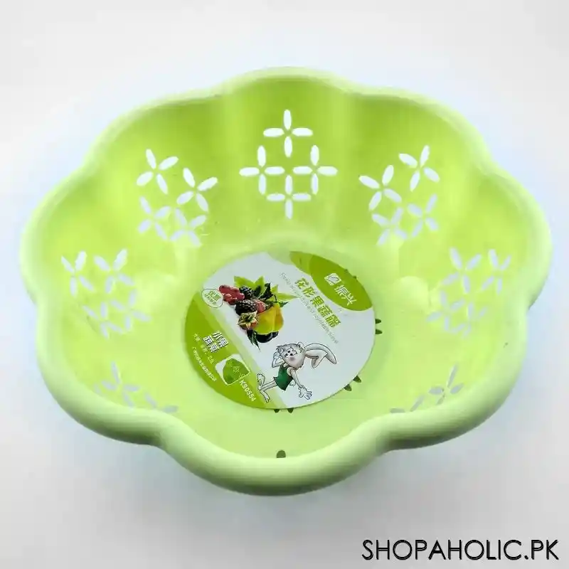 plastic fruit washing basket round hollow drain basket image3