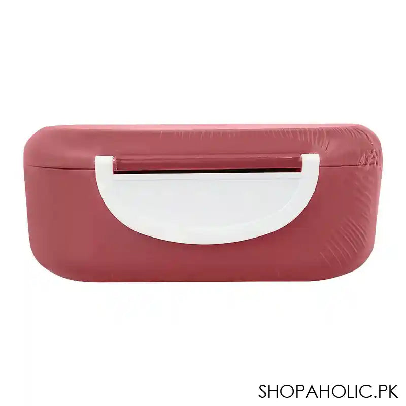 Plastic Lunch Box, 2 Compartments & Cutlery, 1000ml, Red, 5.7in (H) x 3in (W) x 2.2in (D), Kh-002 - Image 8