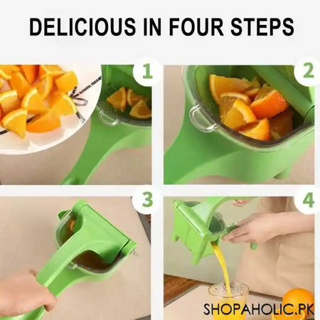 plastic manual hand press juice squeezer image4
