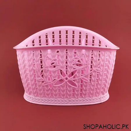 plastic storage basket for bathroom & kitchen organizer main image
