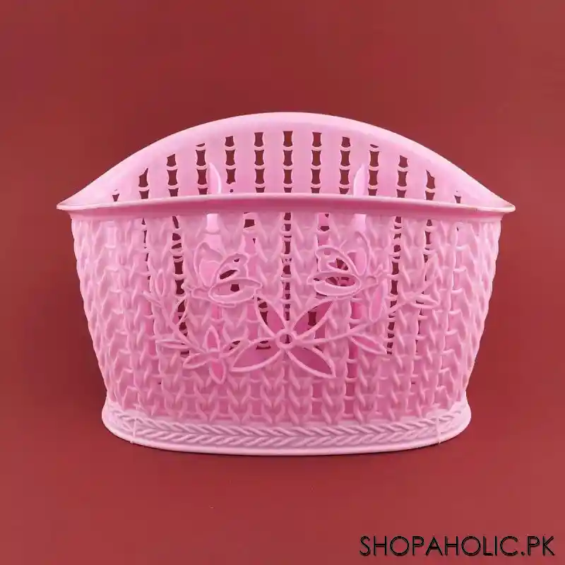 plastic storage basket for bathroom & kitchen organizer main image