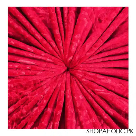 Plushmink Mansion Flannel Double Bed Blanket, Maroon - Image 2