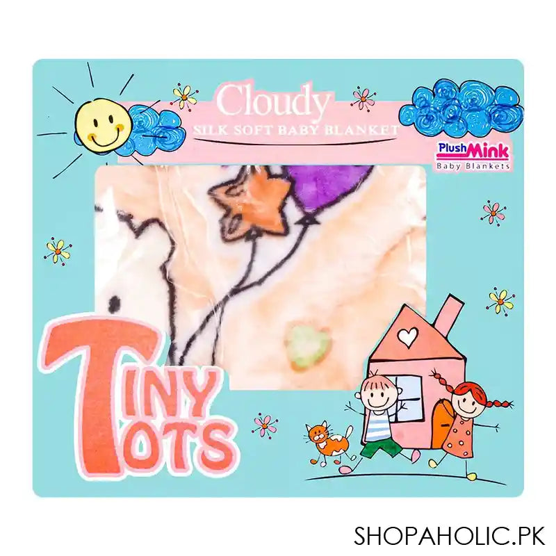 Plushmink Tiny Tots Cot Baby Blanket, Fawn - Image 2