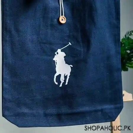 polo canvas button up tote bag image3