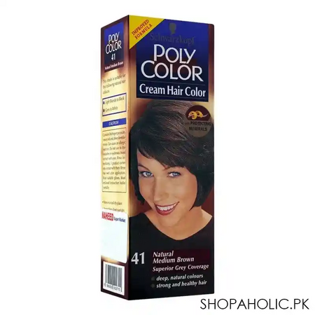poly color cream hair color, 41 natural medium brown main image