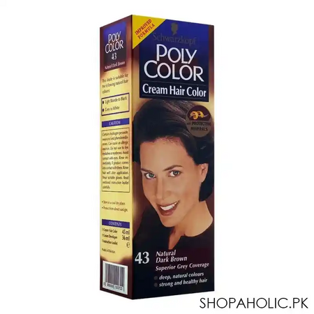 poly color cream hair color, 43 natural dark brown main image