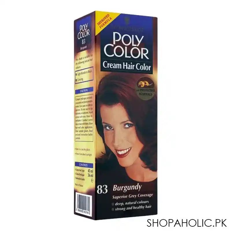 Buy Poly Color Cream Hair Color, 83 Burgundy in Pakistan – Shopaholic.pk