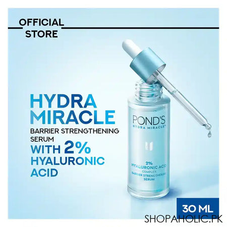 Pond's Hydra Miracle 2% Hyaluronic Acid Complex Barrier Strengthening Serum, 30ml - Main Image