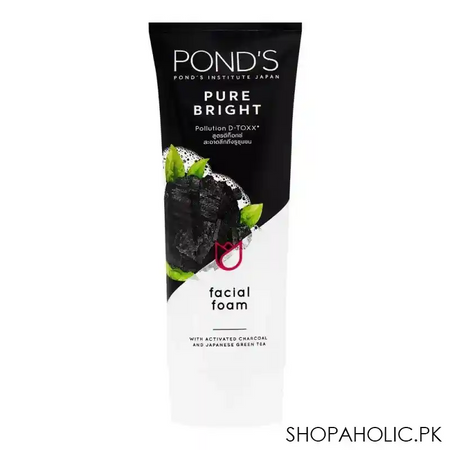pond's pure white pollution out + purity facial foam 100g main image