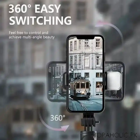 portable 360 degree rotatable mobile tripod with wireless remote image3