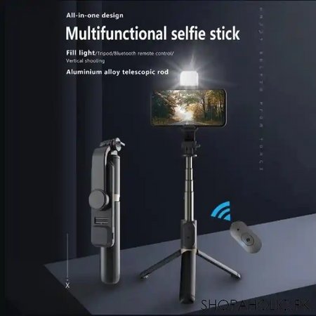 portable 360 degree rotatable mobile tripod with wireless remote main image