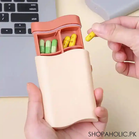 portable 6 grid pill box main image
