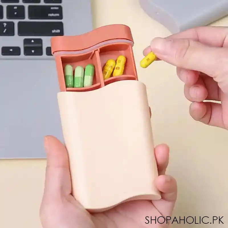 portable 6 grid pill box main image