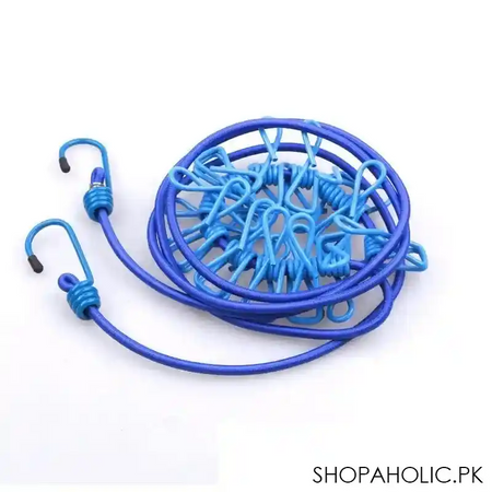 portable elastic clothesline with clips   200cm image5