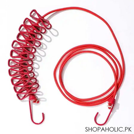 portable elastic clothesline with clips   200cm image6