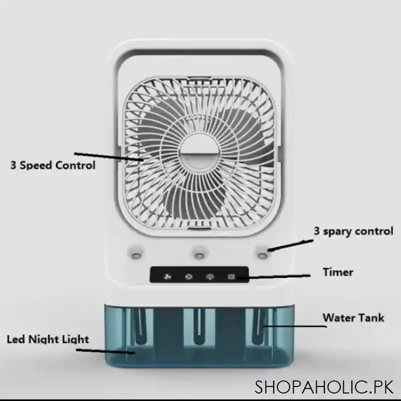 portable humidifying desktop fan with night light image4