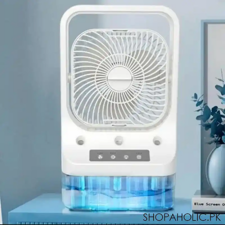 portable humidifying desktop fan with night light main image