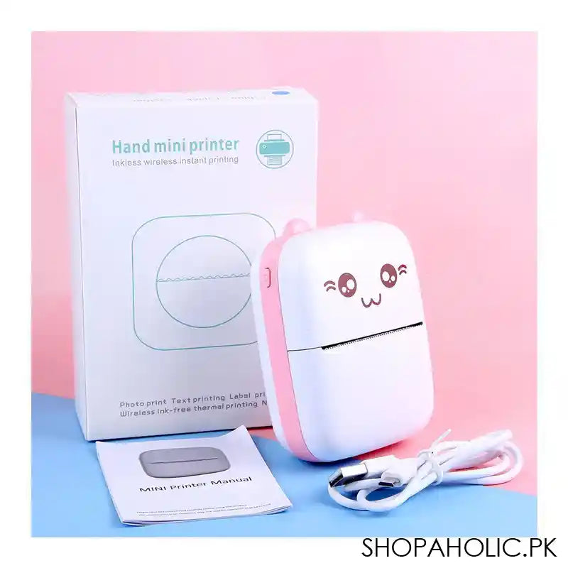 Portable Mini Printer, Inkless Printing, Long Battery Life, Multi Print, Pink, 100710 - Image 3