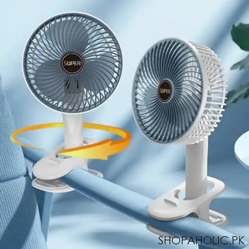 portable small clip fan with mobile stand image3