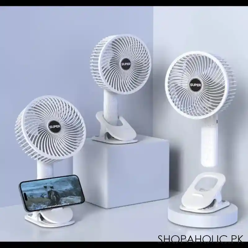 portable small clip fan with mobile stand image4