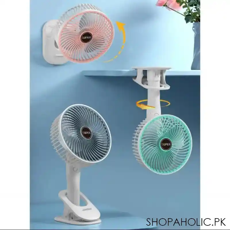 portable small clip fan with mobile stand image5