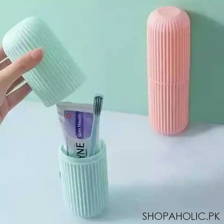 portable smart toothbrush toothpaste storage holder box for outdoor travel image2