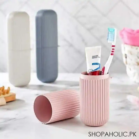 portable smart toothbrush toothpaste storage holder box for outdoor travel image4