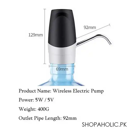 portable usb cable rechargeable automatic drinking water pump dispenser image2