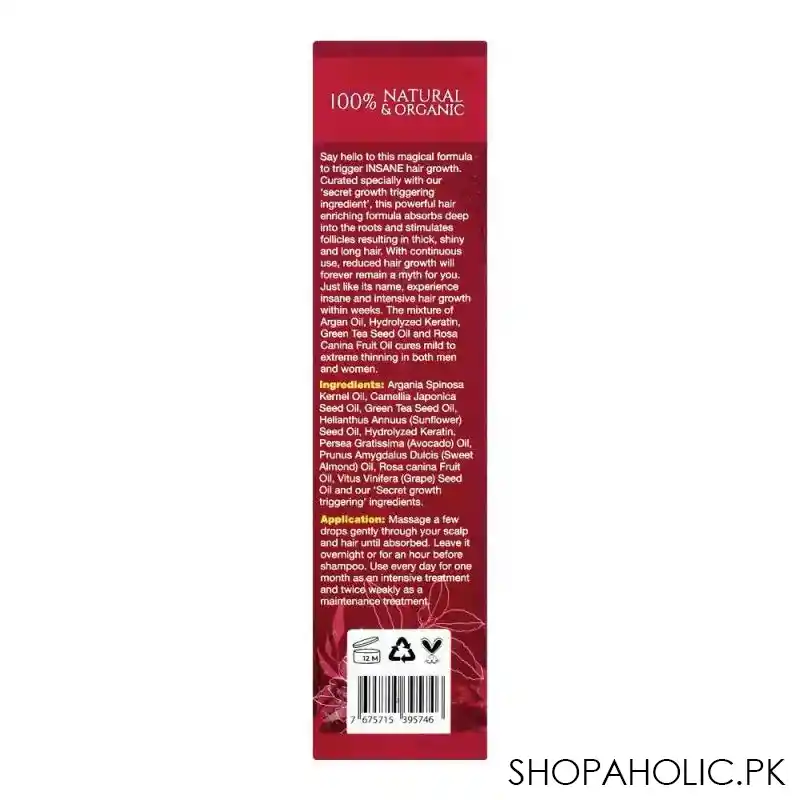 posch care insane growth hair oil, 100ml image2