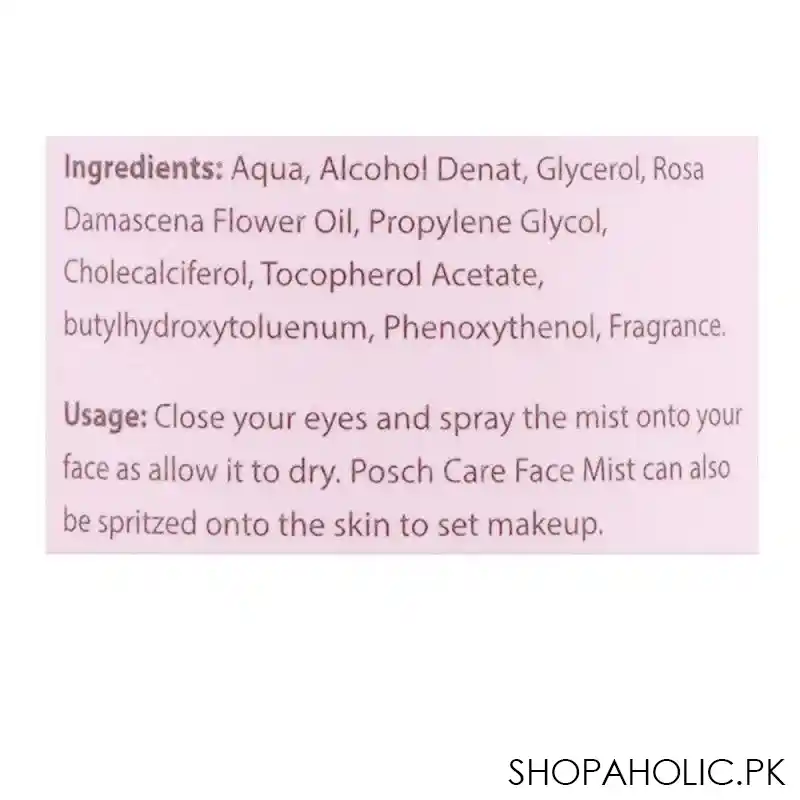 posch care rose drops rose & vitamin e face mist, 100ml image3