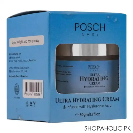 posch care ultra hydrating cream, infused with hyaluronic acid, 50g image2