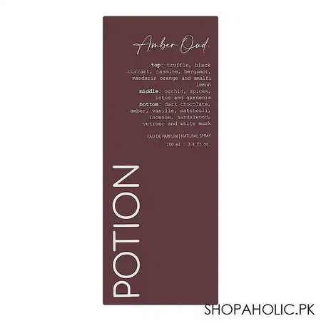 Potion Amber Oud Eau De Parfum, For Women, 100ml - Image 4